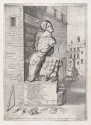 Speculum Romanae Magnificentiae: Statue von Pasquin im Haus von Kardinal Ursino