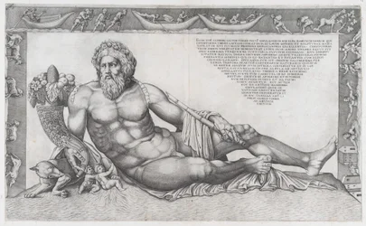 Speculum Romanae Magnificentiae: Der Tiber, Mitte des 16. Jahrhunderts