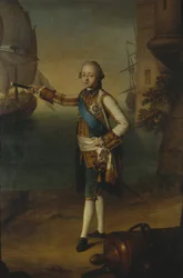 Porträt von Großherzog Pavel Petrovich 1754-1801 in Admiraluniform, 1769