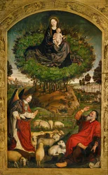 Jungfrau Maria. Mittelteil des Altars des Brennenden Busches