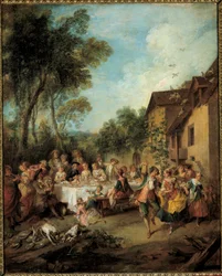 Die Hochzeitsreise Gemälde von Nicolas Lancret 18. Jahrhundert Angers, Museum der Schönen Künste