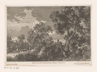 Waldlandschaft mit Hirten und Herde