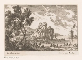 Küstenlandschaft mit Turm