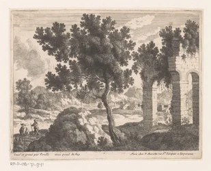 Landschaft mit Ruine mit Bögen