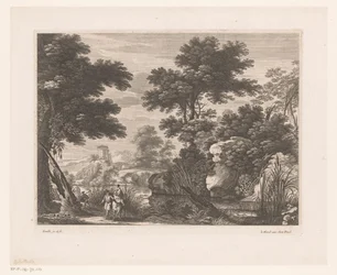 Flusslandschaft mit Flucht nach Ägypten