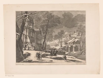Winterlandschaft mit der Geburt Christi