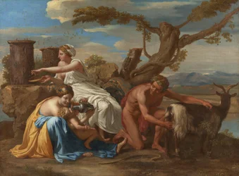 Das Jupiterkind, von der Ziege Amalthea genährt
