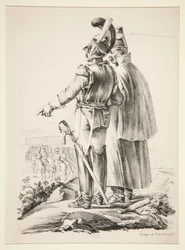 Deux Cuirassiers à pied