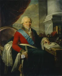 Porträt von Prinz Michail Michailowitsch Schtscherbatow, spätes 18. Jahrhundert