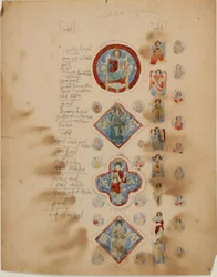 Kopien nach altchristlichen Mosaiken und Notizen zu den Farben