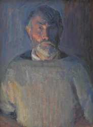 Porträt des Künstlers. Lampenlicht