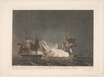 Der Kampf zwischen der Brigg Lougen und einer englischen Brigg, 14. März 1808