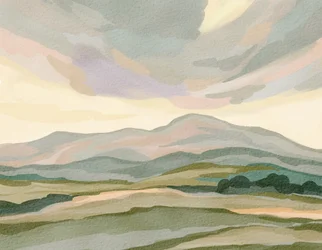 Gedämpfte Berglandschaft