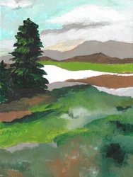 Friedliche Berglandschaft