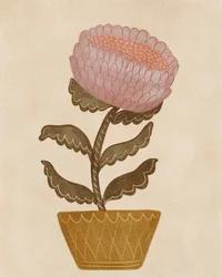 Rustikale Topfblume