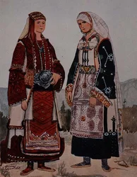Mazedonische Kostümskizze