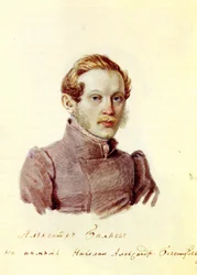 Porträt des Dekabristen Alexander Beljajew 1803-1887, 1832-1833