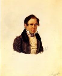 Porträt des Dekabristen Vasily Ivashev 1797-1841, 1834