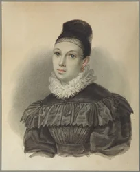 Porträt von Jelisaweta Petrowna Naryschkina 1801-1867, 1832