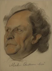 Porträt von Martin Andersen Nexø 1869-1954, 1922