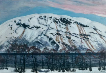Kalter Aprilmorgen mit Lawine (Schneeberg), ca. 1909