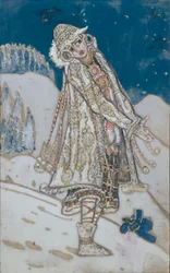 Kostümentwurf für das Theaterstück Schneeflöckchen von A. Ostrovsky, 1912