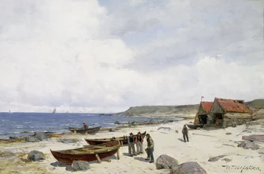 Fischer am Strand