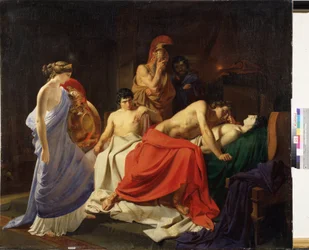 Achilles beklagt den Tod des Patroklos
