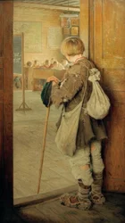 An der Schultür