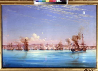 Bombardierung von Sewastopol durch das britisch-französische Geschwader 1854