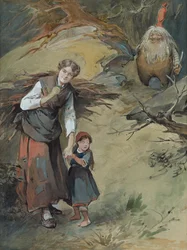 Mädchenkind und Wichtel