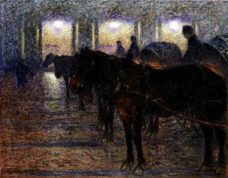 Pferdekutschen vor dem Opernhaus, Stockholm