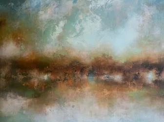 Nebelige abstrakte Landschaft