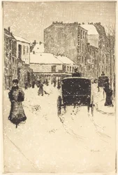Boulevard Clichy im Schnee