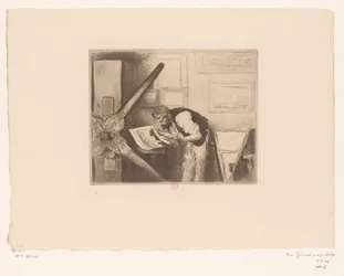 Porträt von Henri Charles Guérard in seinem Atelier