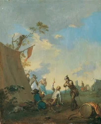 Soldaten im Zeltlager