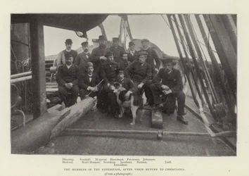Die Mitglieder der Expedition nach ihrer Rückkehr nach Christiania