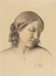 Porträt einer jungen Frau, ca. 1854-1858