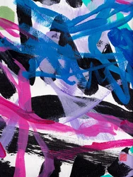 Zen Blaue Striche Abstraktion