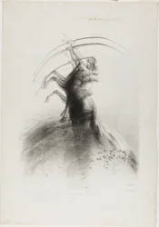 Zentaur zielt auf die Wolken