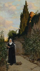 Nonne im Garten