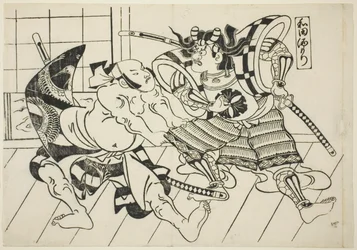 Wadas Bankett (Wada sakamori), aus der Serie "Berühmte Szenen aus japanischen Puppenspielen (Yamato irotake)"
