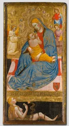 Die Madonna der Demut mit der Versuchung von Eva