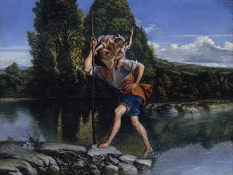 Landschaft mit dem heiligen Christophorus
