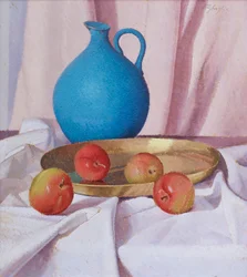 Komposition mit Äpfeln und Krug, ca. 1940-41
