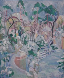 Garten im Schnee