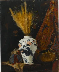 Blumen in einer weißen Vase