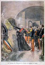 Kaiser von Russland am Grab von Cornot, 1896