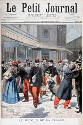Französische Soldaten kehren nach Hause zurück, Frankreich, 1897