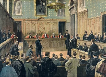 Der Assisenhof während des Panama-Skandalprozesses 1898